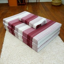 자미스 접이식 매트리스 3단, 모던와인