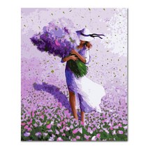 아디코 DIY 페인팅 여인과 꽃다발 PFF45 40 x 50 cm, 혼합색상
