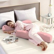 리브맘 달콤베개 바디필로우 일자형, 베이비핑크
