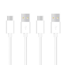 코시 USB C타입 고속충전 케이블 UC3495C2 2m, 화이트, 2개
