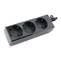 동양전자 접지 멀티탭 3구 블랙 멀티탭 10A, 4.5m, 1개