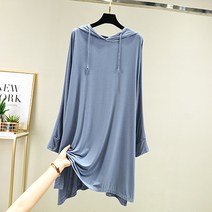 가을 후드 롱셔츠 단색 편한 임산부 원피스