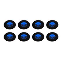 레코드판 PVC 바이닐 컵받침 코스터 8p, 블루