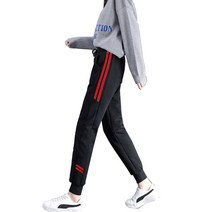 엠스트럭처 여성용 레드사선포인트 트레이닝팬츠