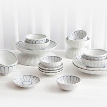 니코트 데이지 4인 홈 세트 22p, 혼합색상, 밥공기 4p + 국그릇 4p + 원형접시 소 4p + 원형접시 대 4p + 찬기 4p + 파스타볼 2p