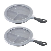 센스 손잡이 나눔식판 2p + 덮개 2p, 그레이