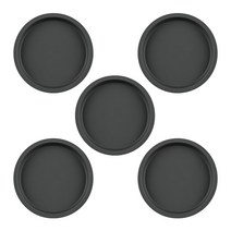 플라이토 실리콘 크라운 컵받침 5p, 블랙