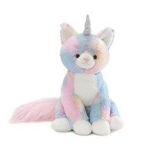 건드 무지개빛 유니콘 고양이 인형, 혼합색상, 32cm