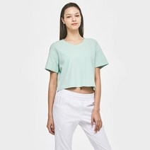 뮬라웨어 여성용 네추럴 브이넥 숏 슬리브 MWSBTS112