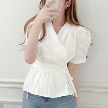 슈가펀 여성용 신예 랩블라우스