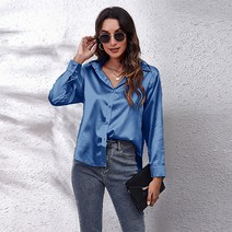 레몬소울 빅사이즈 레트 새틴 블라우스