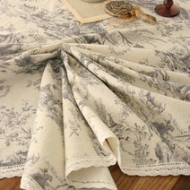 앤코튼 빈티지 헤롯 토숀레이스 테이블보, 아이보리, 직4(130 x 180 cm)