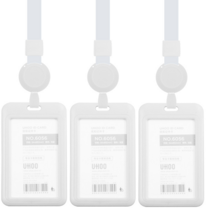 디트리 사원증 케이스 목걸이, 화이트, 3개