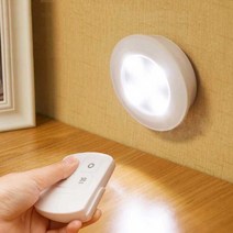 마카롱 접착식 LED 조명 3p + 리모컨, 형광등컬러(조명)