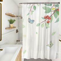 페어링 북유럽풍 욕실 샤워커튼 YL407 150 x 180 cm, 1개, 멀티(혼합)컬러
