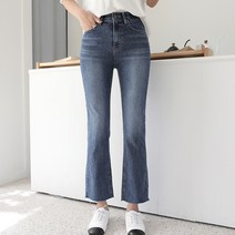 빼빼 여성용 속밴딩 빈티지워싱 슬림 부츠컷 데님팬츠