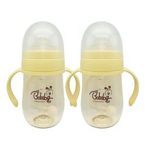 밥독 유아용 PPSU 스마트 빨대컵 180ml 트윈팩, 레몬, 레몬, 1세트
