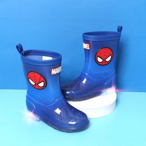 마블 아동용 스파이더맨 라이팅 레인부츠