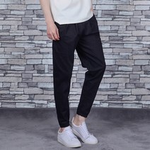 남성용 L린넨 밴딩 조거 팬츠