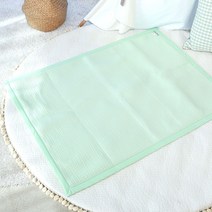화모 사계절 순한 3중직거즈 양면 아기침대패드, 민트
