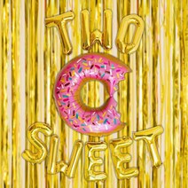 마켓감성 달콤도넛 생일파티세트 두돌, 골드, 1세트