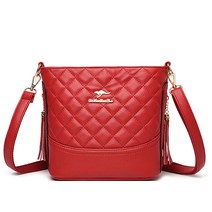 심플 퀄팅 가죽 숄더백