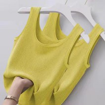 순잠 여성용 소프트 골지 나시 민소매 이너 티셔츠 2종 세트
