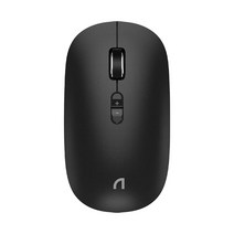 앱코 휴대용 저소음 무선 블루투스 마우스 + 파우치 패키지 선물박스 세트 WM350, Black