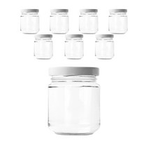 각원형 유리병 화이트캡 KH8, 8개, 150ml