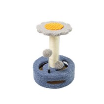 가또 고양이 해바라기 더블 볼 미니 캣타워, 블루, 1개