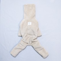 도기스타 이탈리안그레이하운드 휘핏 베들리언테리어 두툼 후리스 올인원, 베이지