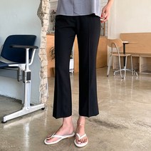 큐니걸스 여성용 레턴 세미부츠컷슬랙스