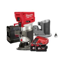 밀워키 18V FUEL 충전 트리머 라우터 세트 M18 FTR-502X + 오프셋 베이스 48-10-5602, 1세트