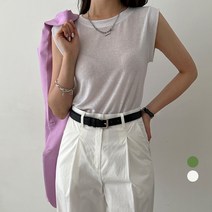 세컨그라운드 여성용 린넨 캡 나시 티셔츠