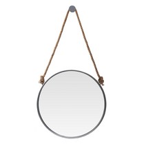 빈티지 스트랩 벽거울 50cm, 실버