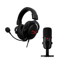 하이퍼엑스 Streamer Starter Pack 헤드셋 마이크 세트, CL003(헤드셋), HBNDL0001(마이크), 블랙