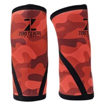 제로투히어로 네오프렌 헬스 팔꿈치보호대 7mm Red camo 양쪽 세트, 1세트