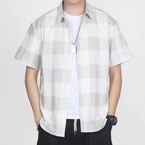 남성용 시어서커 워싱 반팔 남방 셔츠 XCC107