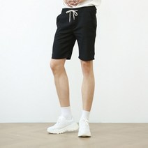 블루포스 남성용 마셀로 린넨 4.5부 밴딩 슬림 스트레이트핏 캐주얼 반바지