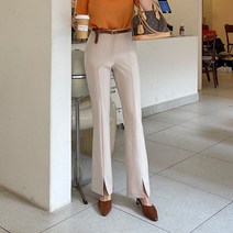 시크폭스 여성용 앞트임 부츠컷 슬랙스 짧은기장