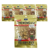 벨버드 덴탈 곰돌이 강아지 츄잉껌 100g, 소고기, 5개