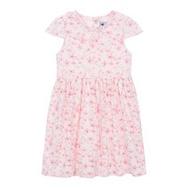 쁘띠바또 여아용 플라워 캡소매 원피스