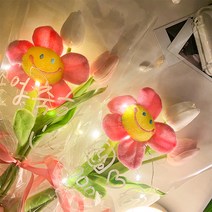 이플린 내맘대로 쓰는 레터링 꽃다발 2p + 펜 + LED 전구 2p 세트, 핑크(꽃다발), 화이트(펜)