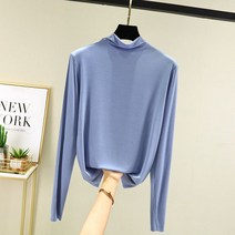 에이홉 여성용 솔리드 컬러 슬림핏 티셔츠