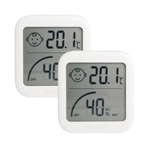 마더케이 디지털 온습도계 2p, 아이보리, 아이보리