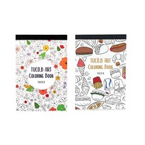 아트 컬러링북 플라워   디저트 엽서패드 세트 랜덤발송, 투코비, 동아피엠에스