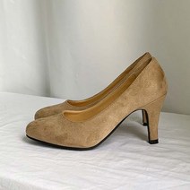 어바웃슈 마콩 스웨이드 미들힐 펌프스