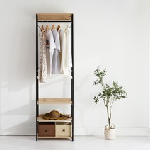 블루밍홈 니트행거 드레스선반, 블랙