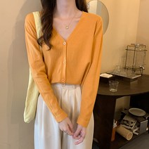 유니제이 여성용 퐁디 데일리 브이넥 가디건