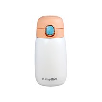 라임올리브 컴팩트 원터치 보온보냉병, orange, 320ml
